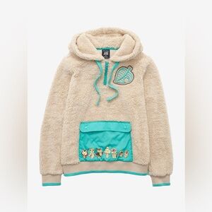 Animal crossing Sherpa hoodie with 1/4 zip and large pocket